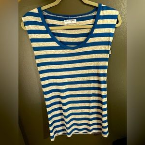 Michael Stars Blue & Grey Stripe Top One Size fits most